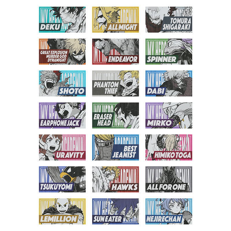 『僕のヒーローアカデミア』キャラクターズコレクションカード３枚入り　（全７組／ランダム１組入り）