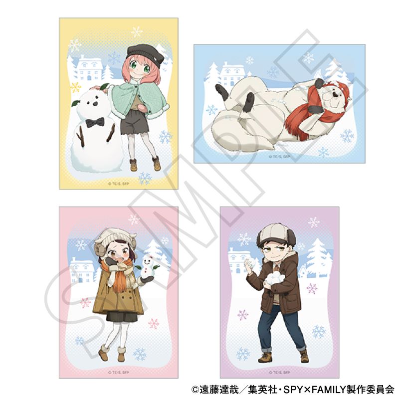 『SPY×FAMILY』ブロマイドセット（アーニャ・フォージャー、ボンド・フォージャー、ダミアン・デズモンド、ベッキー・ブラックベル）／ゆきあそび