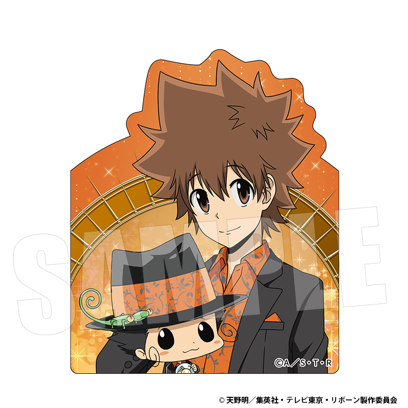 家庭教師ヒットマン REBORN! ダイカットアクリルブロック「リボーン&ツナ」ボタニカルシャツVer.