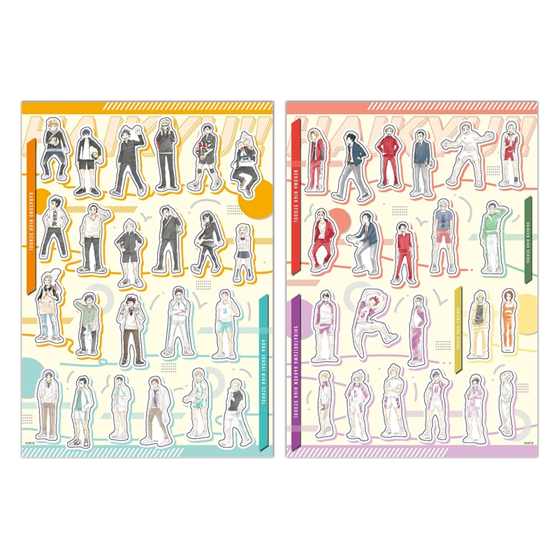 『ハイキュー！！』キャラパネ軍団！！ステッカー１１３枚セット　（Ａ４サイズシート５枚組）　＜ハイキュー！！　ＦＡＮ　ＰＡＲＫ　－ｍｅｍｏｒｉａｌ－＞　ＢＦ１