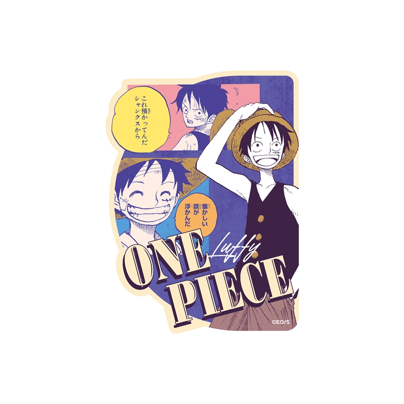 『ＯＮＥ　ＰＩＥＣＥ』ダイカットステッカーセット　（２枚入り）　ルフィ＆シャンクス　ＢＦ３