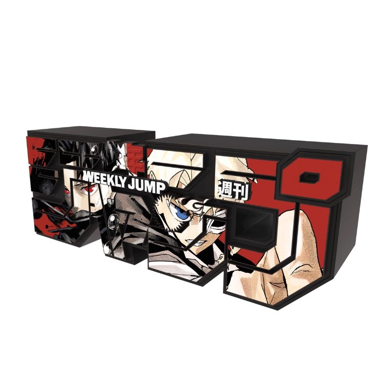 デジタル版「週刊少年ジャンプ」定期購読者限定応募者全員サービス「ジャンプロゴフィギュア」カグラバチ＋黒２種セット