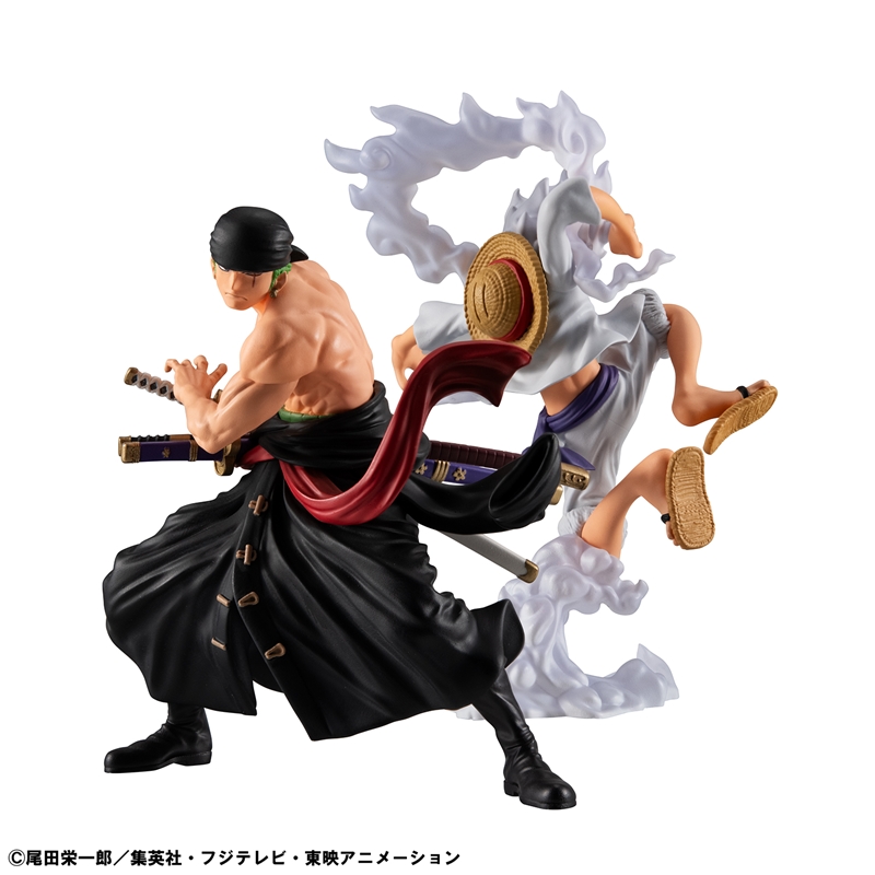 『ＯＮＥ　ＰＩＥＣＥ』ＷＡＬＬＳＴＡＲ　モンキー・Ｄ・ルフィ　ギア５＆ロロノア・ゾロ　セット【特典ステッカー付き】