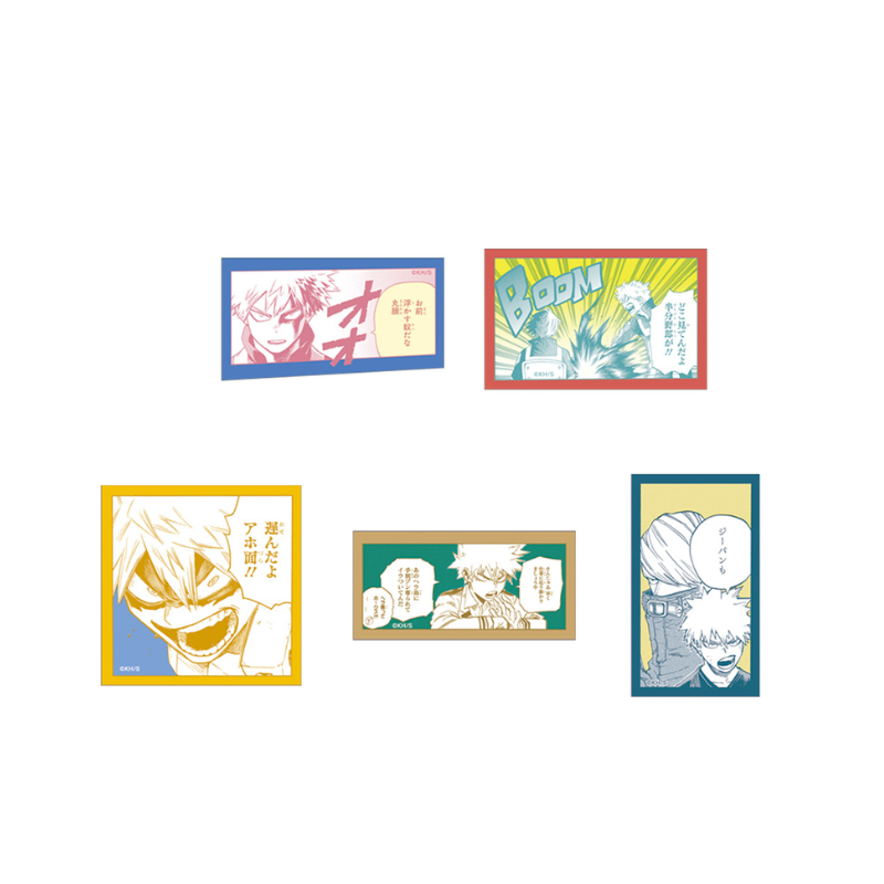 僕のヒーローアカデミア ヒロアカ 原画展 タブロイド風ステッカー 爆豪　緑谷画集 僕のヒーローアカデミア ヒロアカ 原画展 タブロイド風ステッカー 爆豪