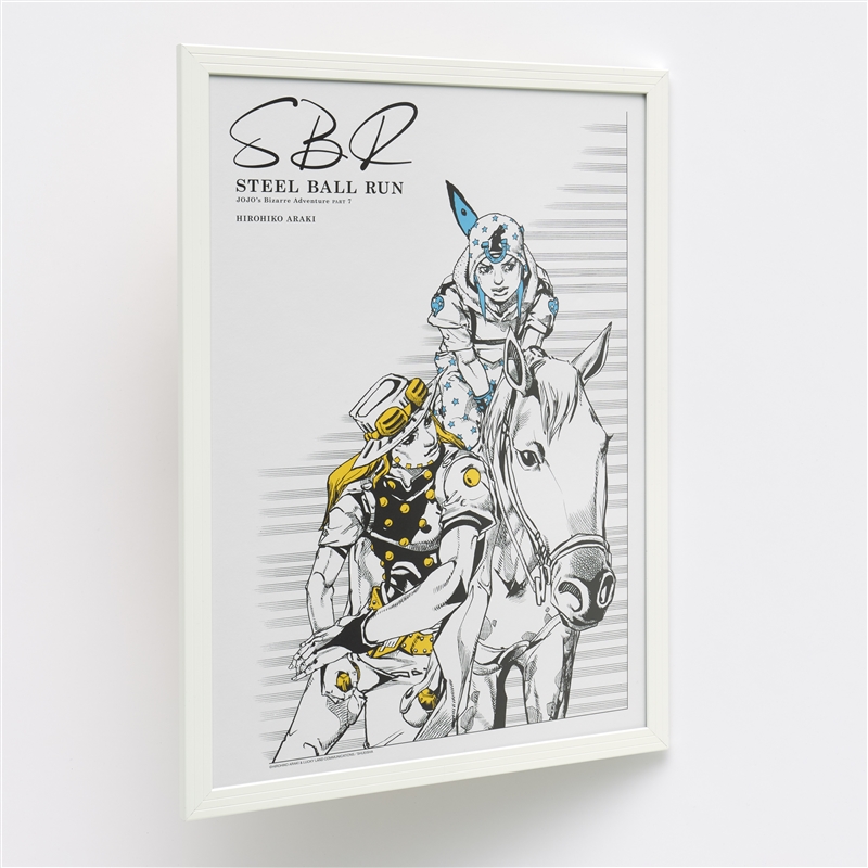 荒木飛呂彦描き下ろし『ジョジョの奇妙な冒険　Ｐａｒｔ７　スティール・ボール・ラン』額装Ｂ４ポスター