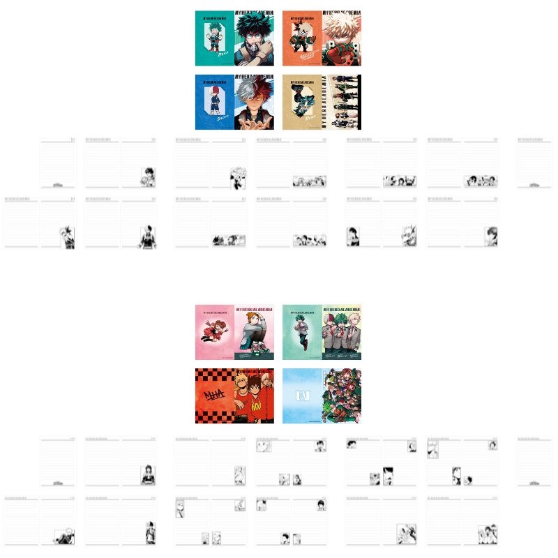 『僕のヒーローアカデミア』ミニノートコレクション　第１弾　（全８種／ランダム１種入り）　ＢＦ１