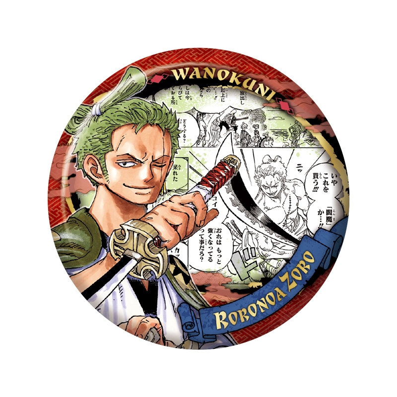 ONE PIECE ハワイアンズ限定 ゾロ 缶バッジ名前ワンピース