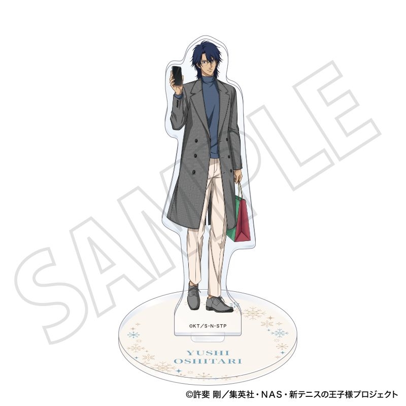 新テニ テニプリスト【忍足侑士】アクリルスタンド 新テニスの王子様』アクリルスタンド／忍足侑士／冬のおでかけ: 装飾品