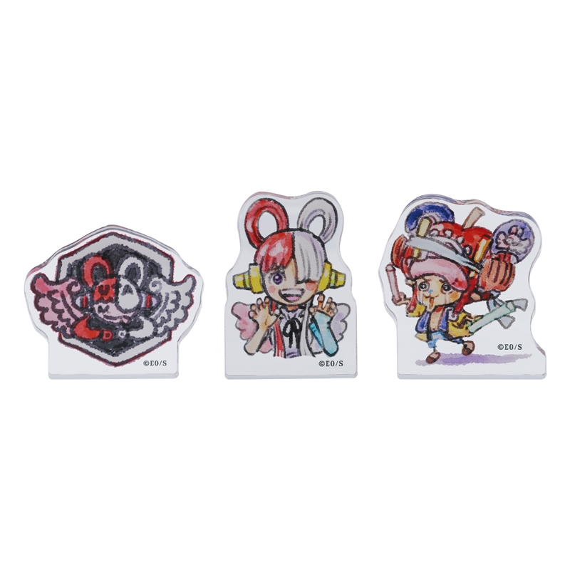 『ＯＮＥ　ＰＩＥＣＥ　ＦＩＬＭ　ＲＥＤ』アクリルｍｉｎｉブロック　３個セット　ウタ＆ウタアイコン＆チョッパー　ＢＢ４