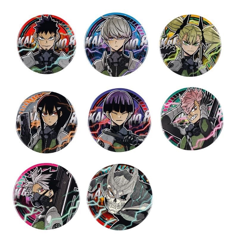 『怪獣８号』コレクション缶バッジ　怪獣８号展描きおろしver．　（全8種／ランダム1種入り）　＜怪獣８号展＞