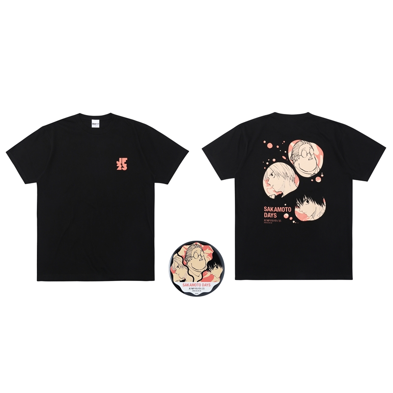 JF限定　『SAKAMOTO DAYS』缶バッジ付きＴシャツ　フリーサイズ