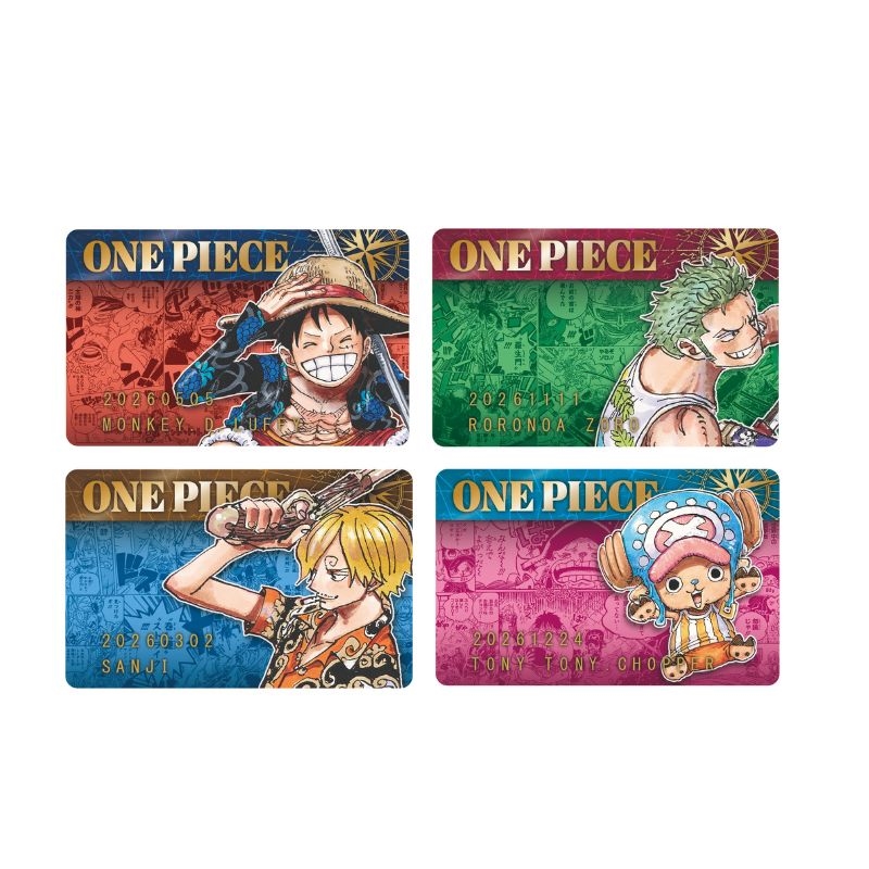 『ONE PIECE』バースデイコレクションカード2026　4枚セット（ルフィ／ゾロ／サンジ／チョッパー）