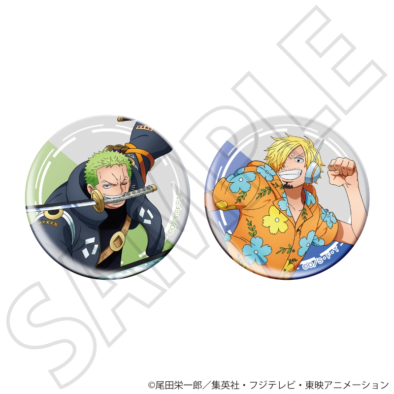 『ＯＮＥ　ＰＩＥＣＥ』缶バッジセット／ゾロ・サンジ　エッグヘッド編