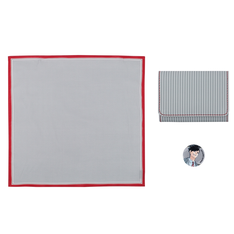 『ハイキュー！！』黒尾鉄朗の「名刺入れ」と「ハンカチ」　特製缶バッジ１個付き　ＢＣ２