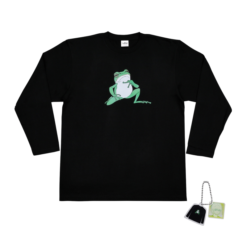 『ワールドトリガー』ロングＴシャツ　フリーサイズ　チャーム付き【演技派カエル】　ＢＤ１