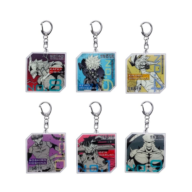 『怪獣８号』ナンバーズアクリルキーホルダーコレクション　全種セット　（全６種入り）　＜怪獣８号展＞　ＢＤ３
