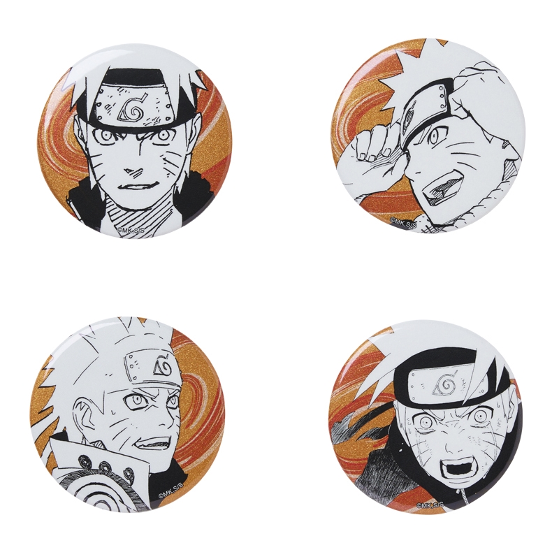 『ＮＡＲＵＴＯ－ナルト－』缶バッジ４個セット　ＥＭＯＴＩＯＮＳ　うずまきナルト