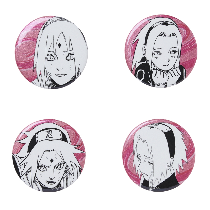 『ＮＡＲＵＴＯ－ナルト－』缶バッジ４個セット　ＥＭＯＴＩＯＮＳ　春野サクラ