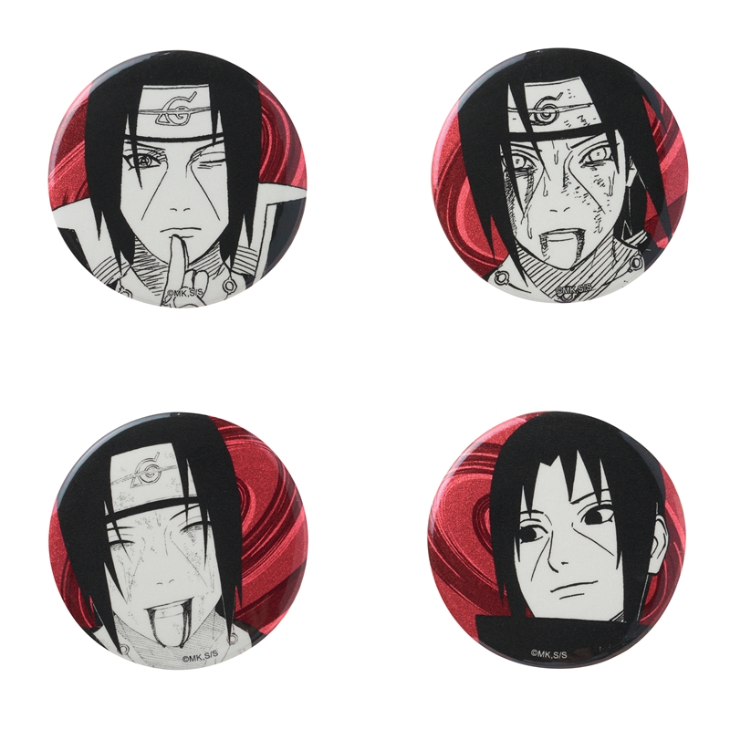 『ＮＡＲＵＴＯ－ナルト－』缶バッジ４個セット　ＥＭＯＴＩＯＮＳ　うちはイタチ