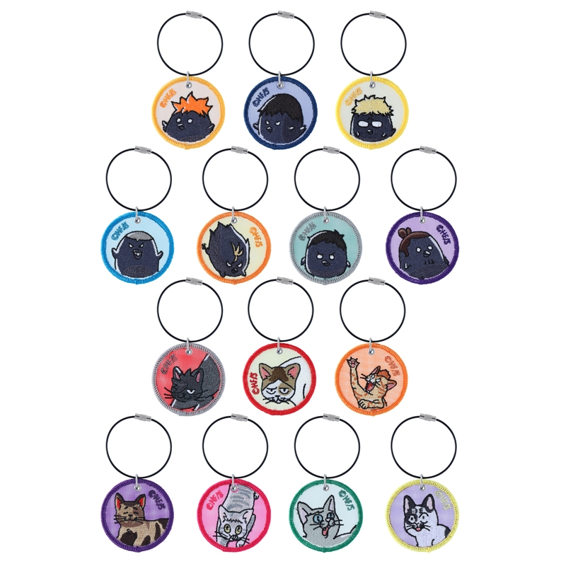 『ハイキュー！！』メッシュ刺繍キーホルダーコレクション　動物Ｖｅｒ．　全種セット　（全１４種入り）　＜ハイキュー！！　ＦＡＮ　ＰＡＲＫ＞　ＢＥ２