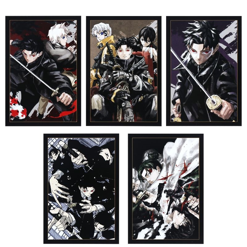 『カグラバチ』フレーム付きポストカード５枚セット　ＣＯＬＯＲ　ＢＥ４−ＡＮＴ