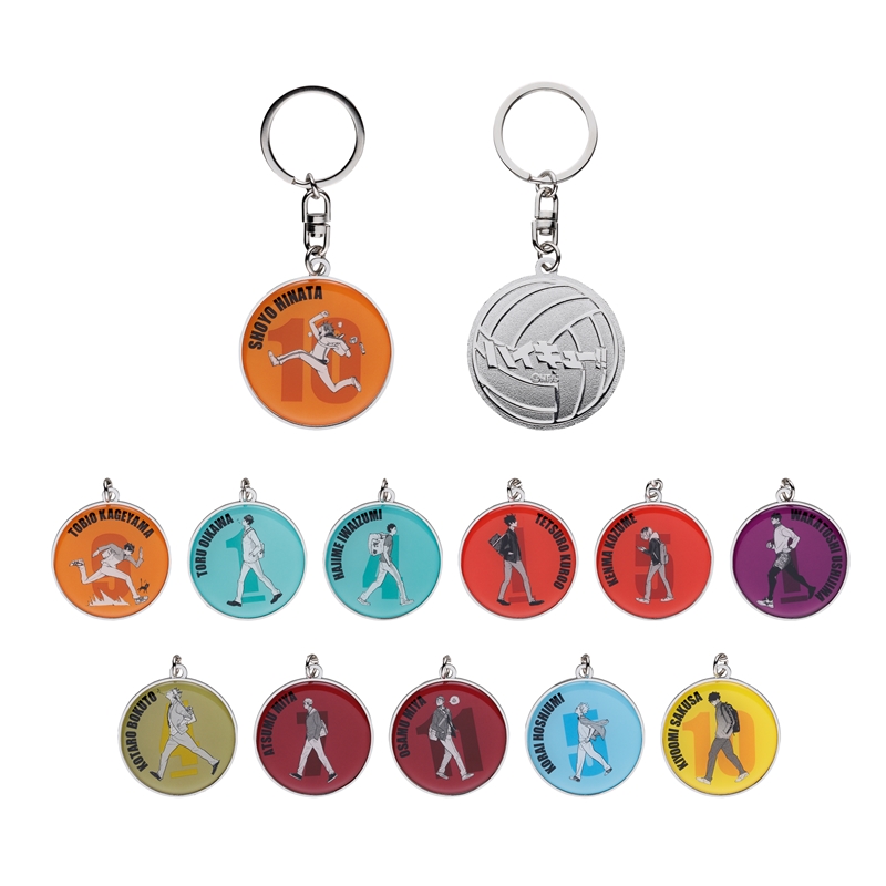 『ハイキュー！！』ＲＵＮメタルキーホルダーコレクション　第１弾　（全１２種／ランダム１種入り）　ＢＥ４−ＪＦ