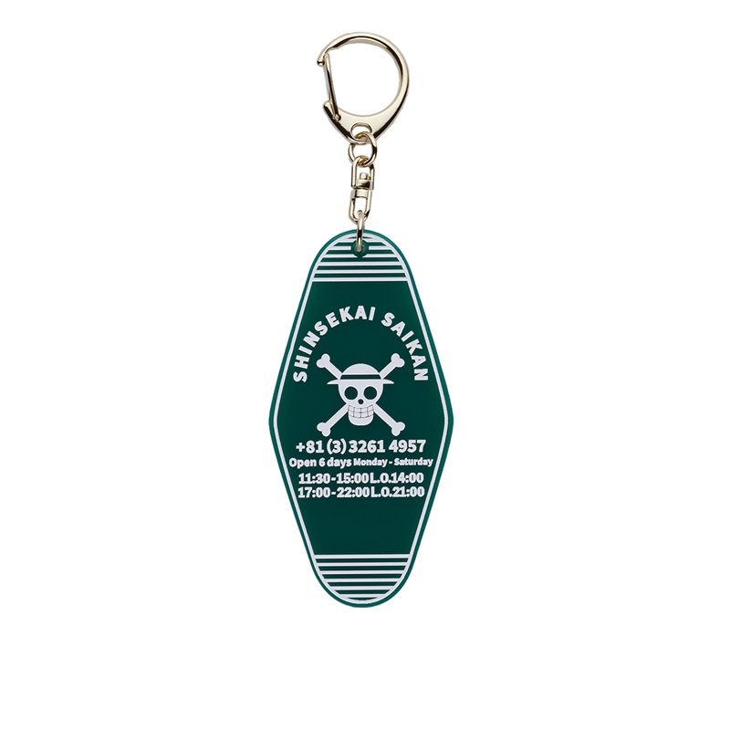 【ＴＨＥ　ジャンプショップ　神保町×新世界菜館】　『ＯＮＥ　ＰＩＥＣＥ』キーホルダー　ＪＯＬＬＹ　ＲＯＧＥＲ　ＢＦ１−ＴＪＳ