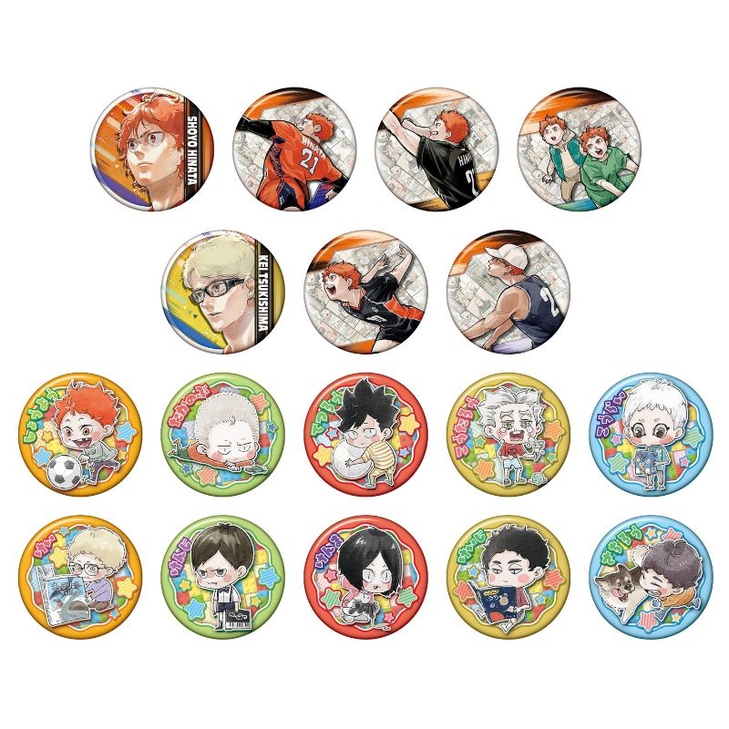 『ハイキュー！！』コレクション缶バッジ　「助走（日向翔陽）」　全種セット　（全１７種入り）　＜ハイキュー！！展　挑戦者たち＞　ＢＦ４