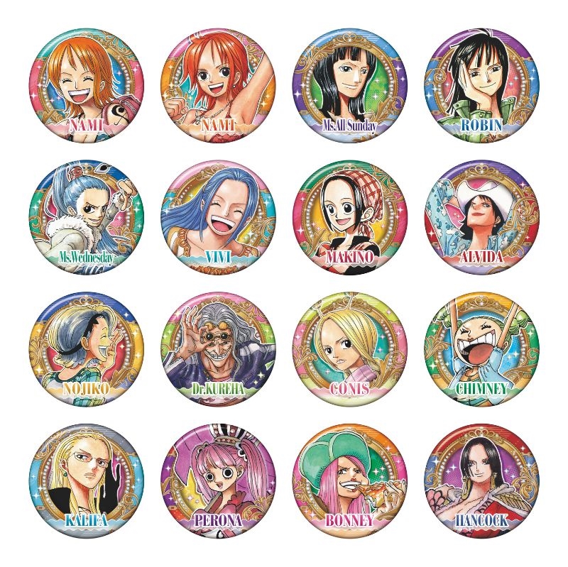 『ＯＮＥ　ＰＩＥＣＥ』コレクション缶バッジ　“ＨＥＲＯＩＮＥＳ”　第１弾　全種セット　（全１６種入り）　ＢＦ３