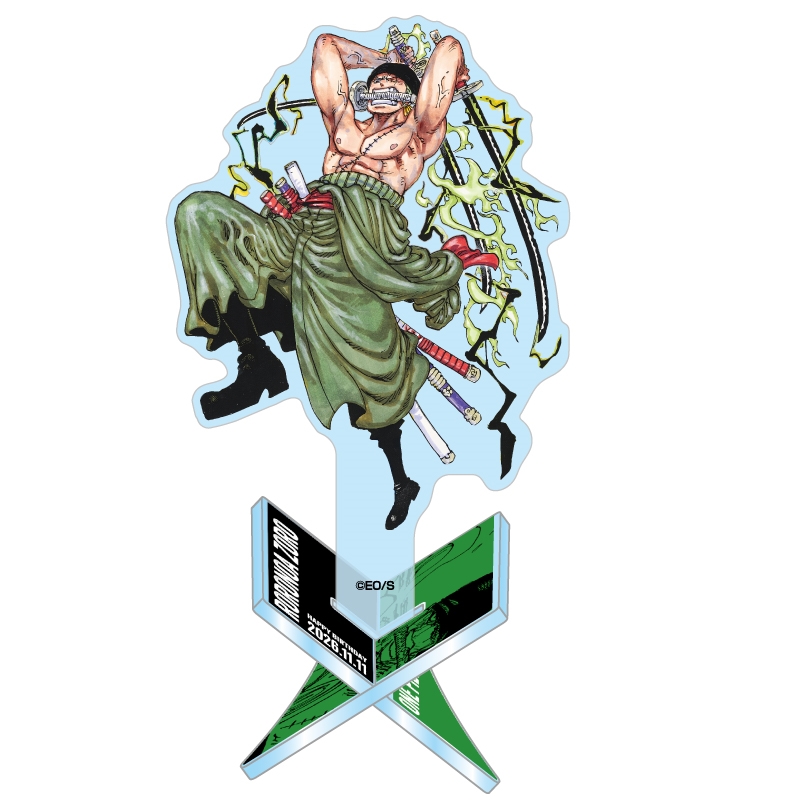 『ＯＮＥ　ＰＩＥＣＥ』バースデイアクリル“Ｘ”フィギュア−ｗｉｔｈ−　ロロノア・ゾロ　ＢＦ４