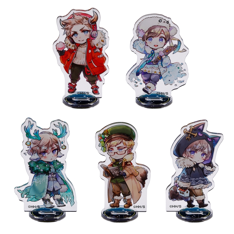 ＪＣＳ限定　『ヘタリアＷｏｒｌｄ☆Ｓｔａｒｓ』アクリルｍｉｎｉフィギュア５体セット～あんまり怖くないモンスター図鑑２～　ＢＦ３